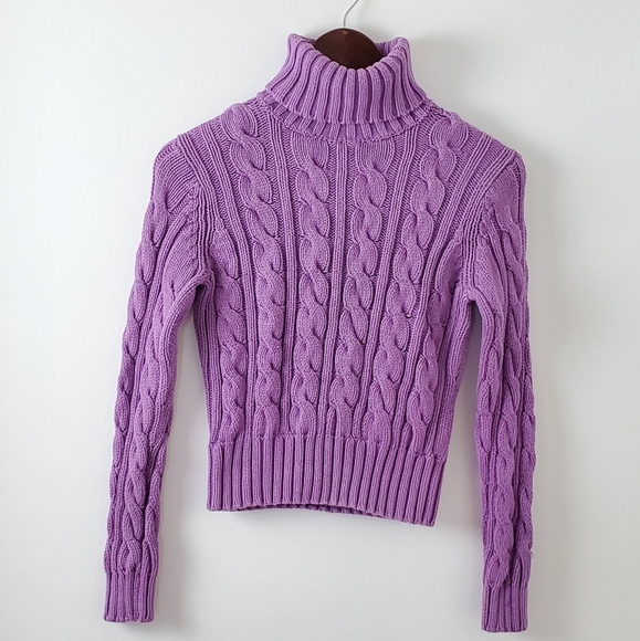 Ann Taylor Vintage Cable-Knit Turtleneck - Picture 2 of 6